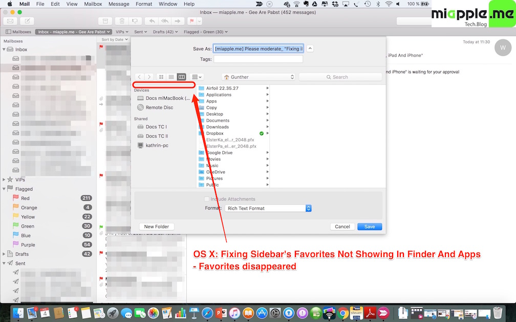 OS X sidebar favorites not showing_Mail app before restarting