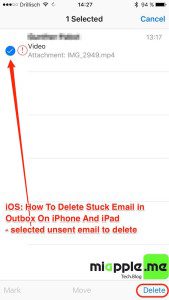 iOS_delete stuck email in outbook on iPhone and iPad_04_selected unsent email to delete
