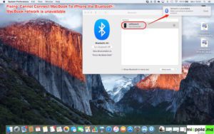 Fix cannot connect MacBook to iPhone via bluetooth_02_MacBook network is unavailable