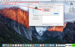 Fix cannot connect MacBook to iPhone via bluetooth_05_MacBook pairing code