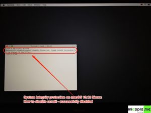 System Integrity Protection disable csrutil on macOS 10.12 Sierra_2_disable csrutil in terminal