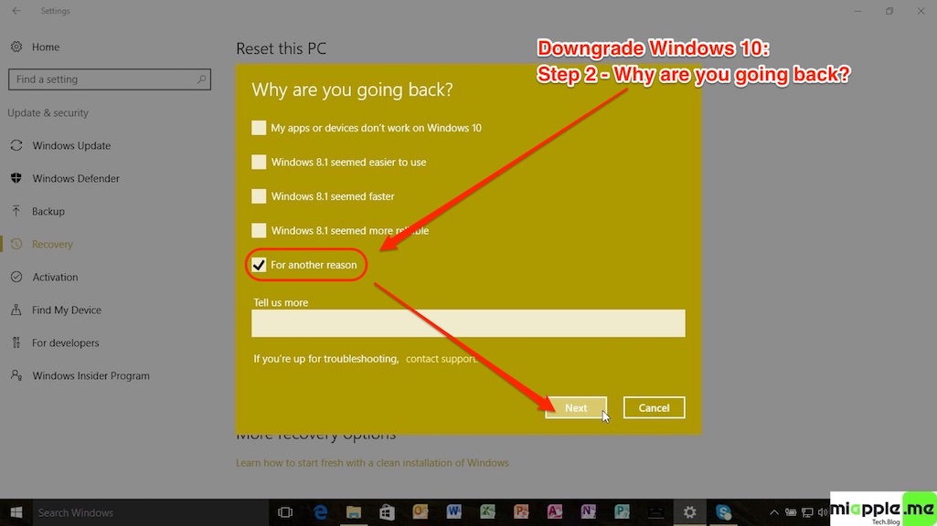 downgrade back to windows 10 home from pro