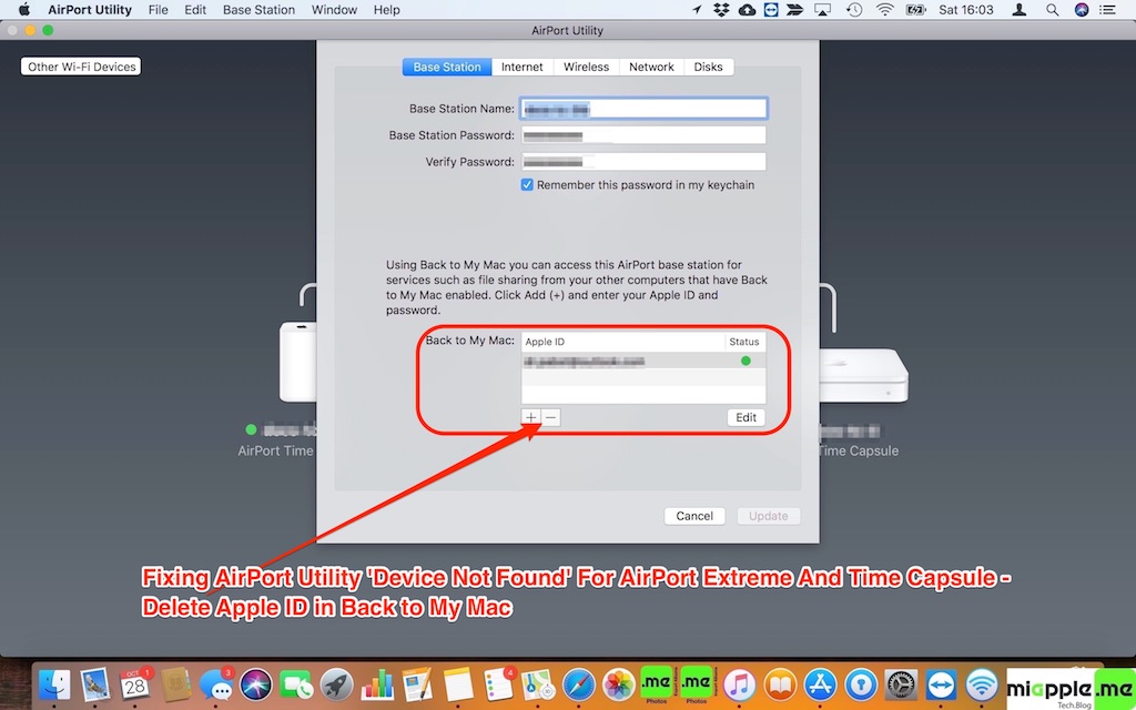 Fixing AirPort Utility 'Device For AirPort Extreme And Time Capsule - miapple.me - Tech.Blog