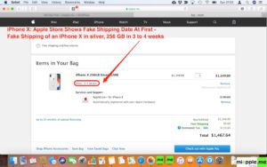 iPhone X_fake shipping Apple store_2017-11-12