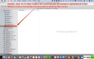 macOS Mail folders alphabetically sorting_01_folder not alphabetically sorted