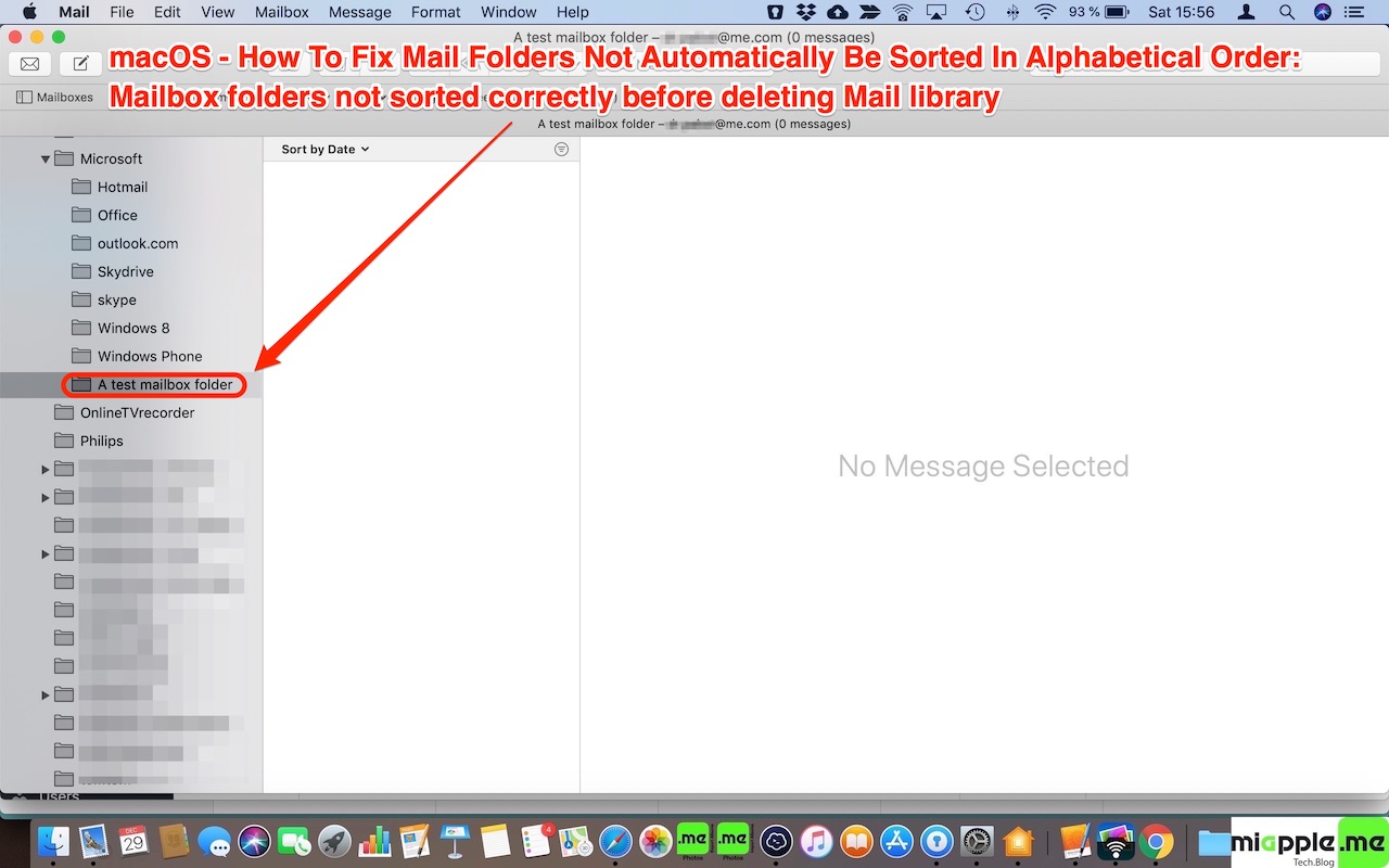 default folder x apple mail missing